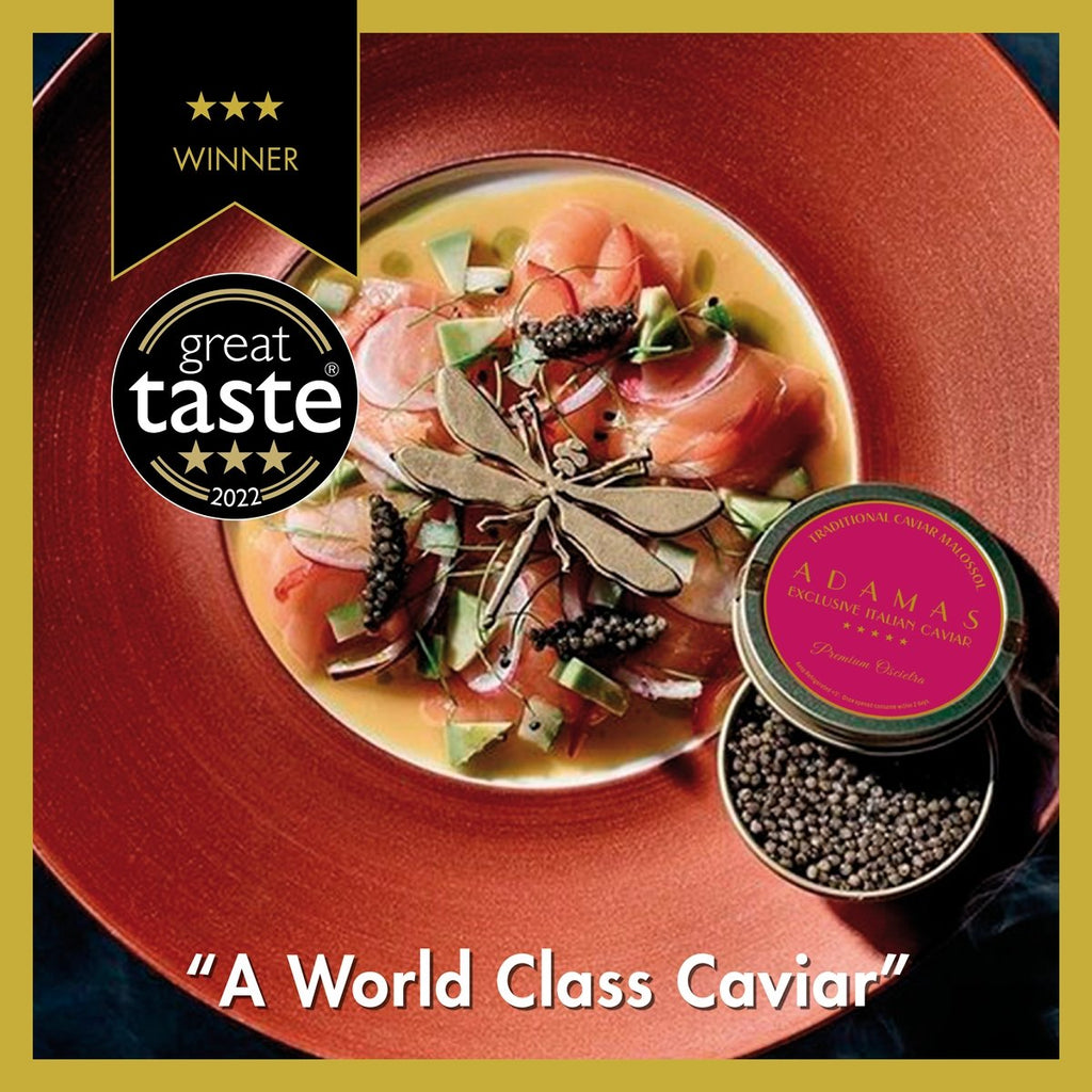 3 Star Great Taste Award Win - Caviar and Cocktails